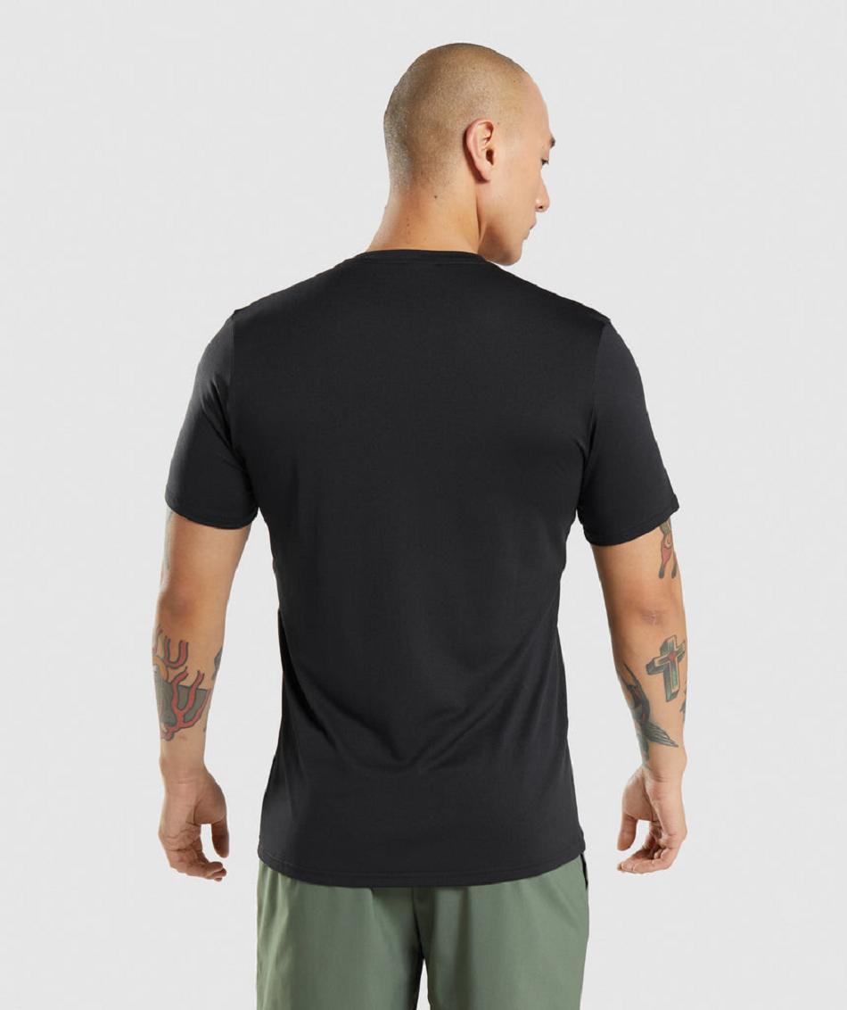 T Shirts Gymshark Arrival Hombre Negras | CO 3279WNB